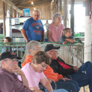 Spectators at Ford County Fair in Melvin, Illinois
